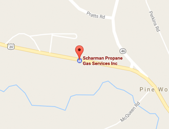 Map to Scharman Propane Store